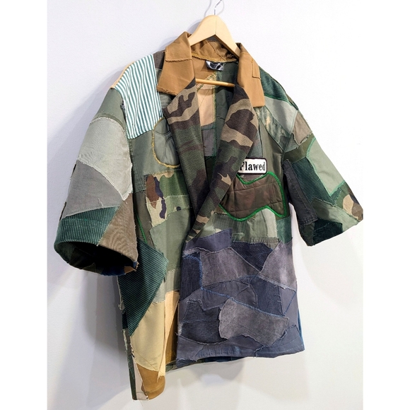 Flawed Double Breasted Lapel Shirt (Chest 39-41″) - Picture 3 of 5